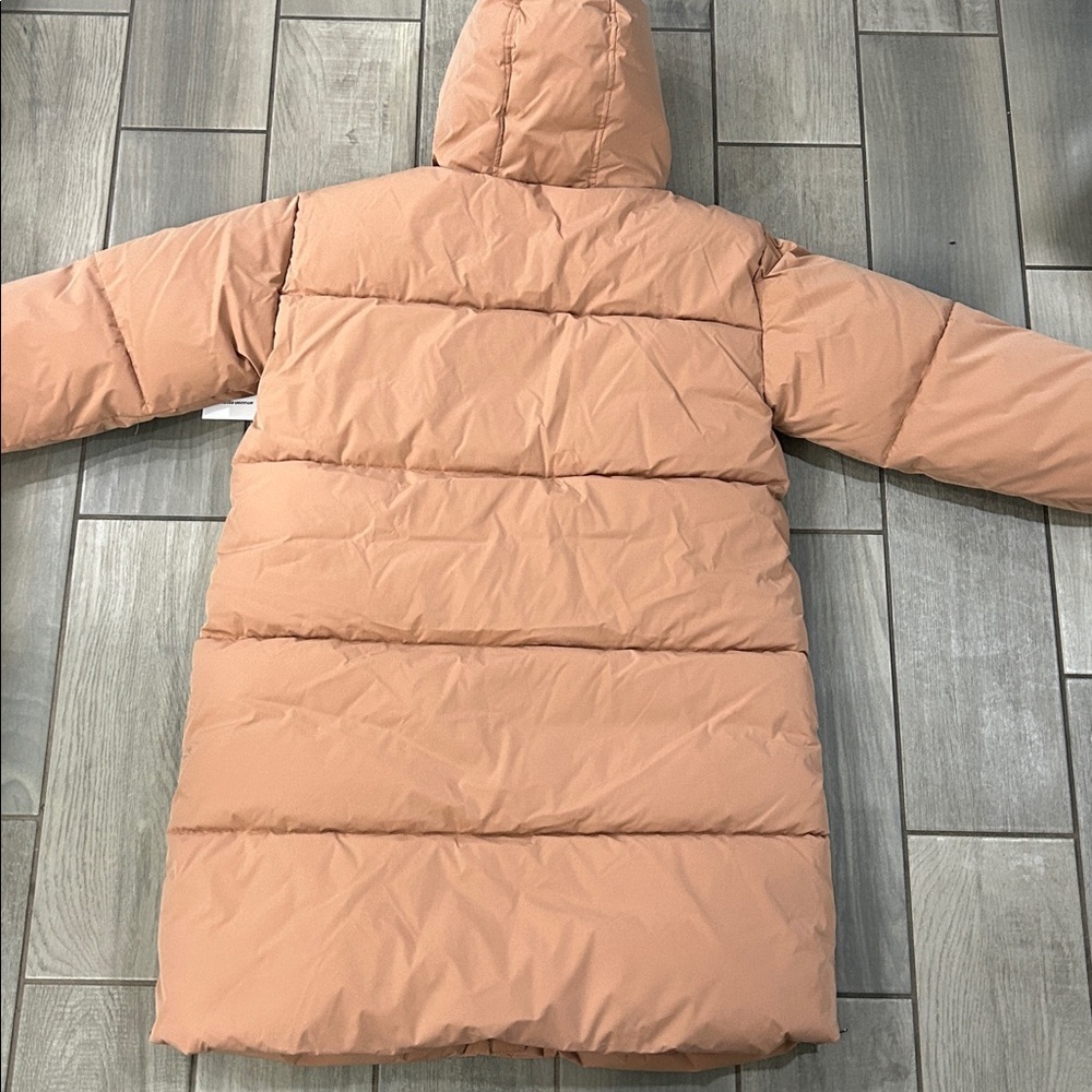 Amazon Essentials Women's Oversized Long Puffer Jacket Green Size L - Picture 7 of 8